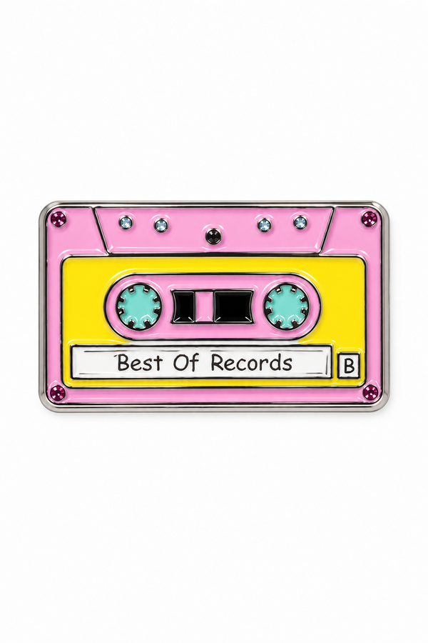 Cassette Metal charm sticker