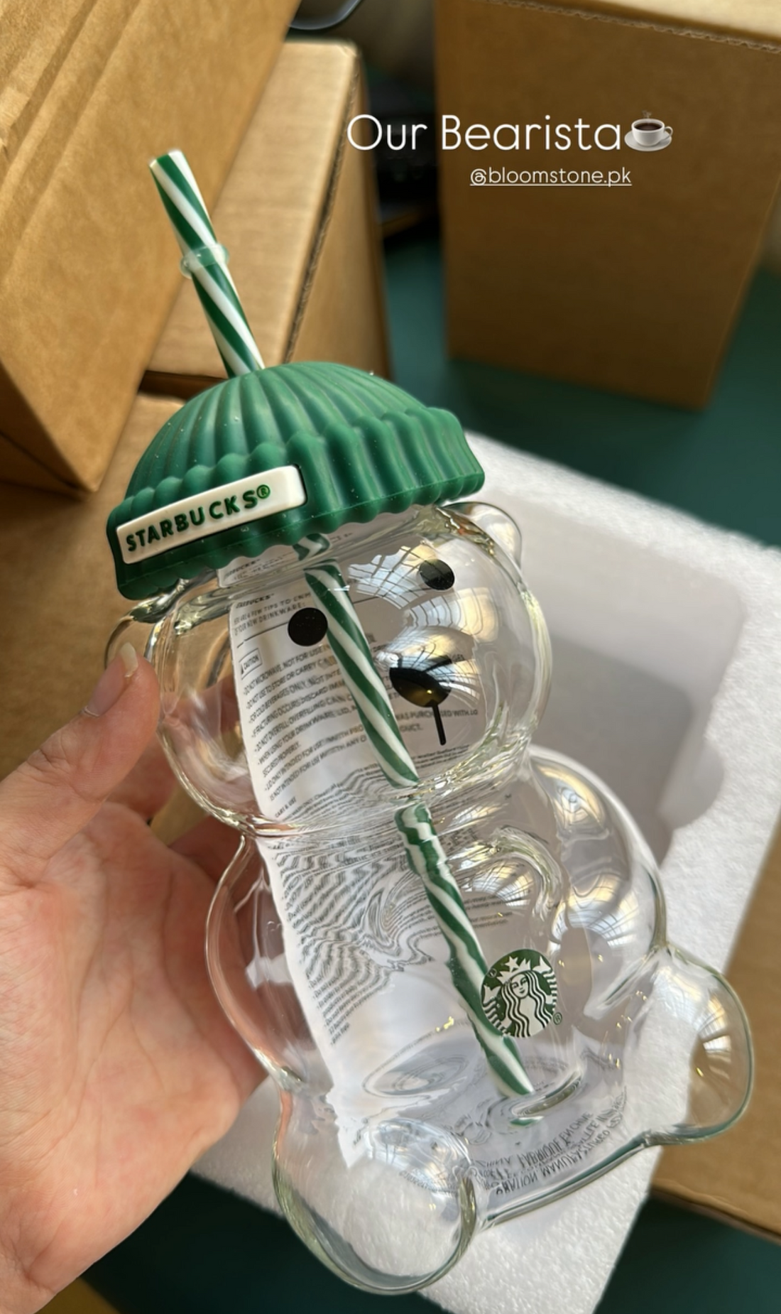 Starbucks bearista glass cup