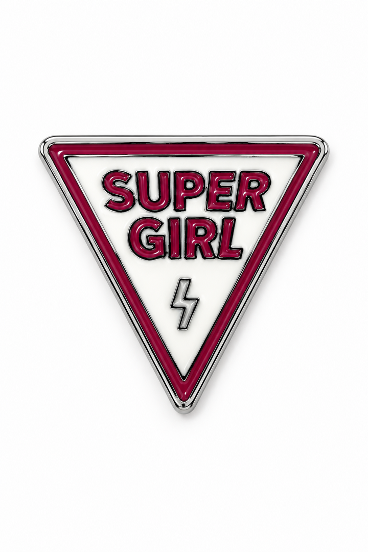 Super Girl Metal charm sticker