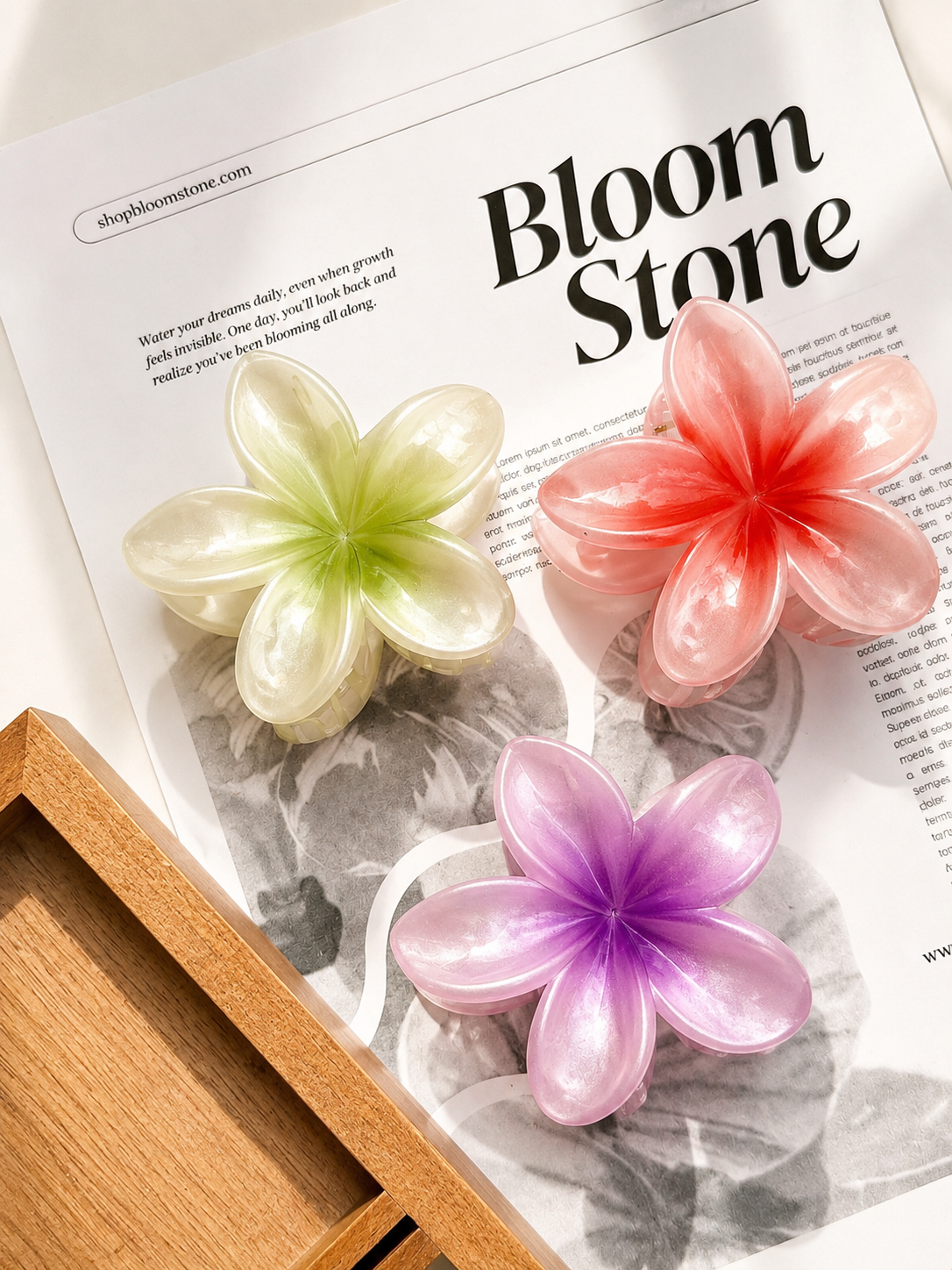 Bloom Flower Claw Clips