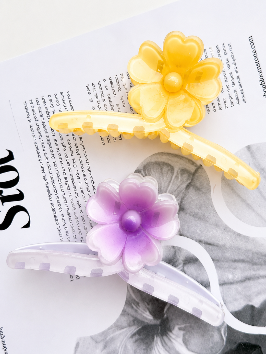Bloom Flower Claw Clips