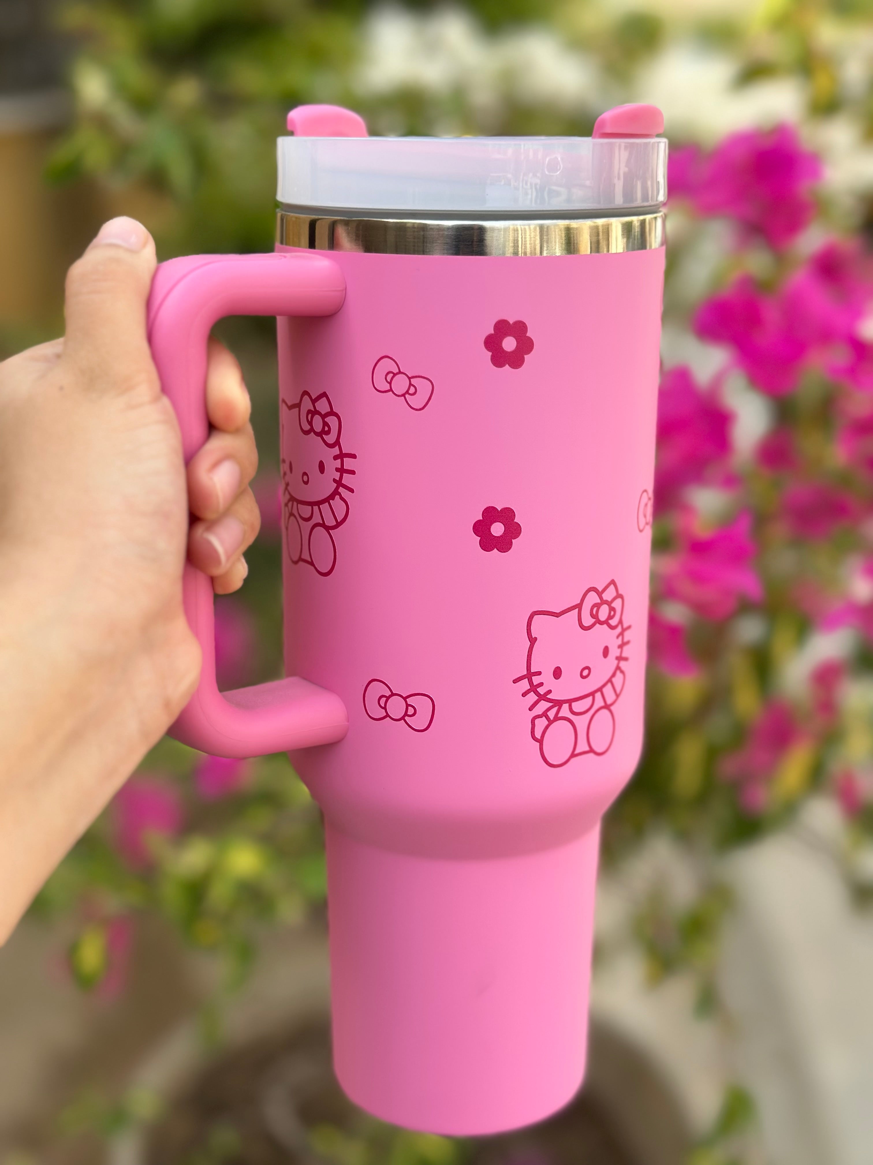 Stanley Quencher H2.0 40oz FlowState Tumbler- Pink (Hello Kitty Edition
