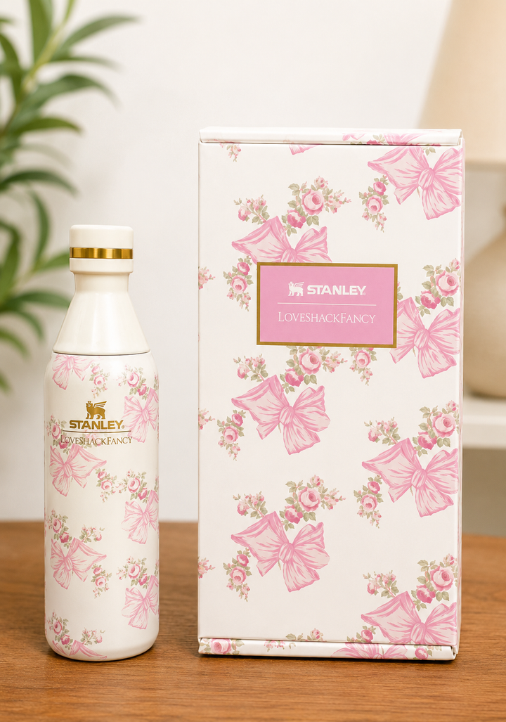Stanley x LoveShackFancy All Day Slim Bottle 16oz – Beaux Pink