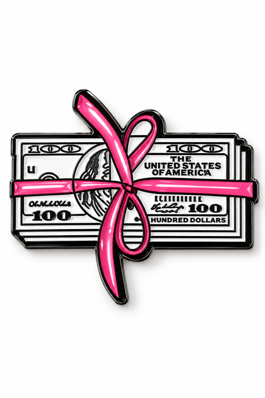 Pintresty Money metal charm sticker