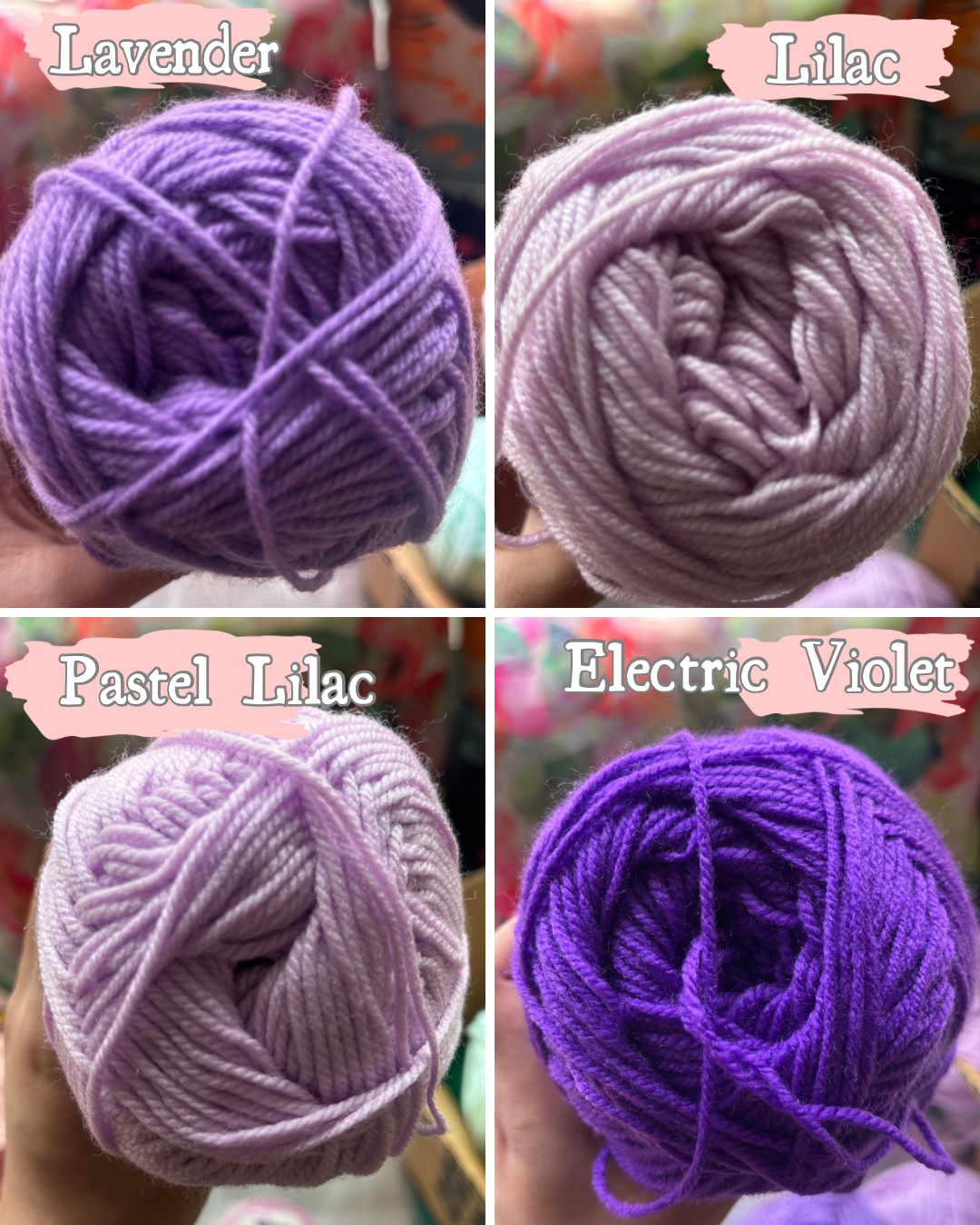 Crochet Yarn - Purple shades