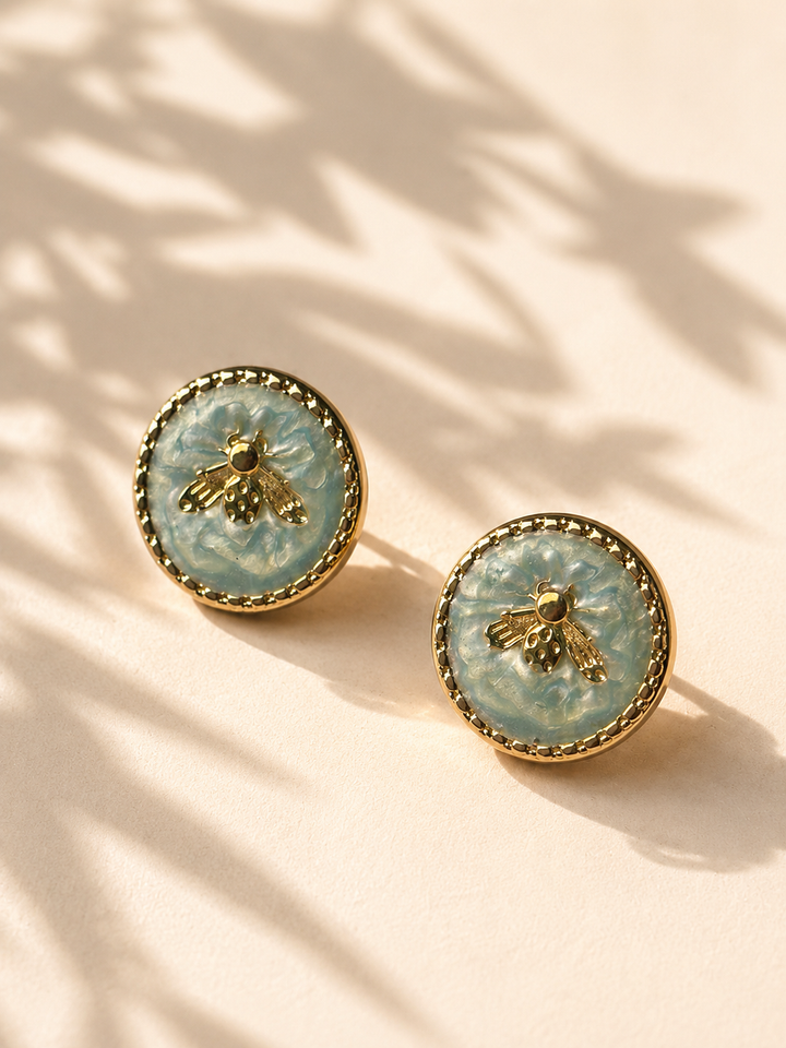 Honey Bee Blue Earrings