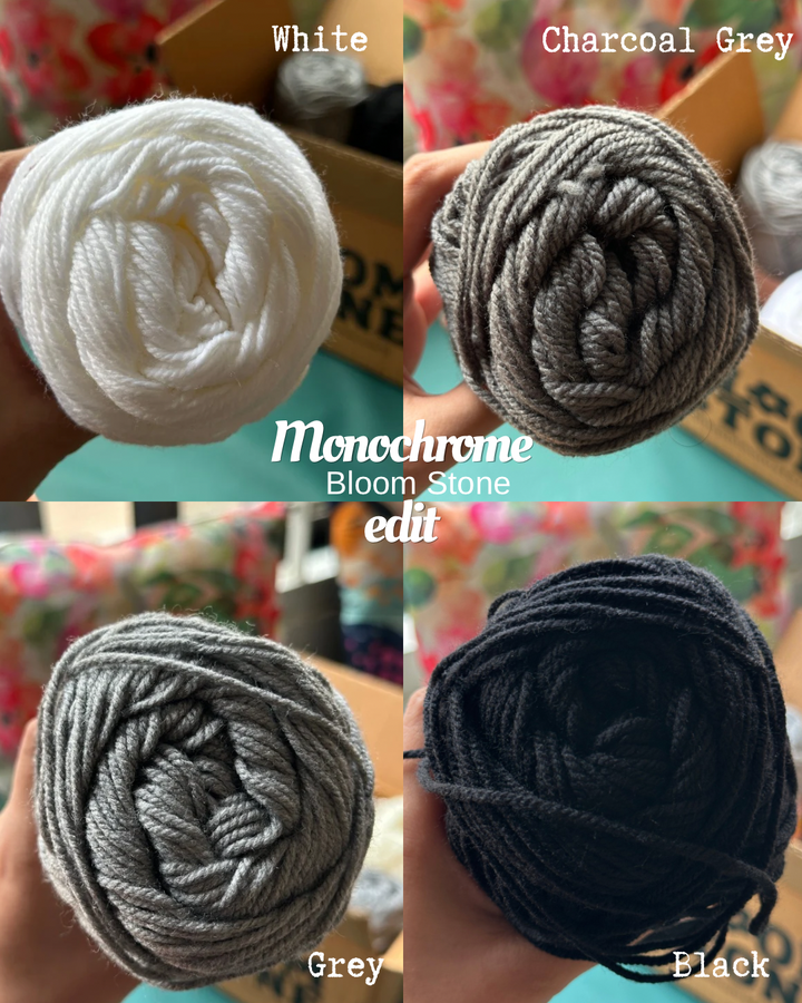 Crochet Yarn - Monochrome colours