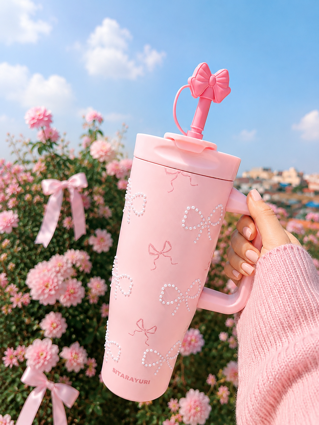 Sitarayuri Bow Pearl Tumbler – 1200ml