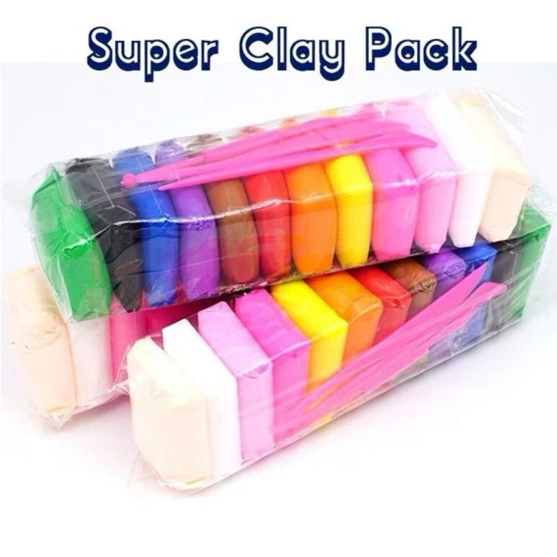 12-Colour Air Dry Clay Set