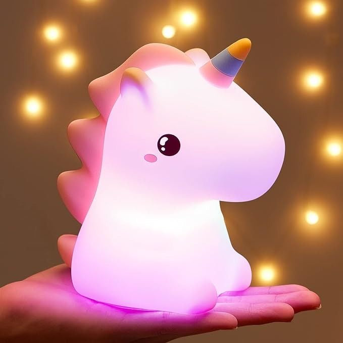 Rainbow Unicorn Silicone Led Night Lamp