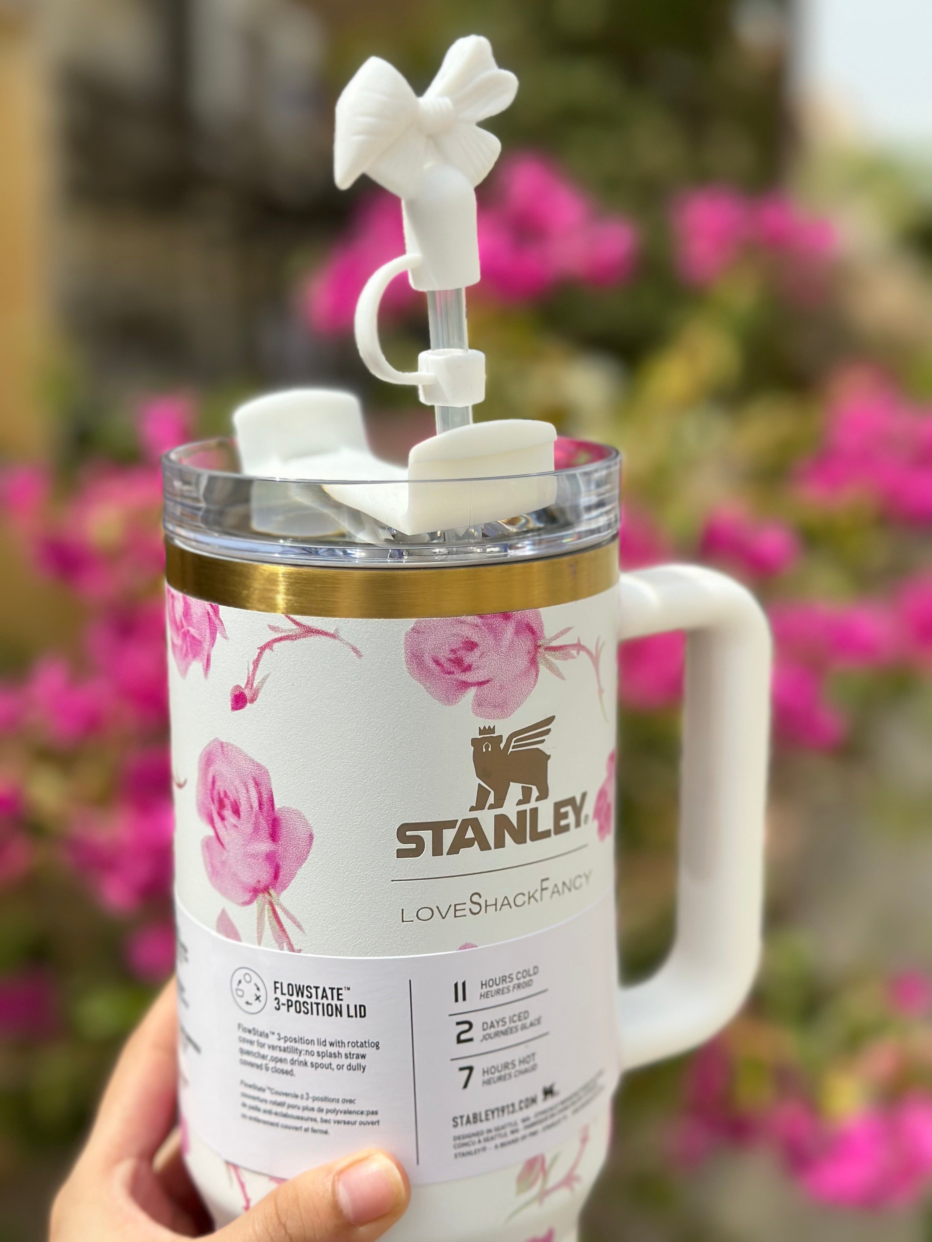 Stanley Quencher H2.0 Flowstate 40 oz Ribbon Rosa Floral Tumbler