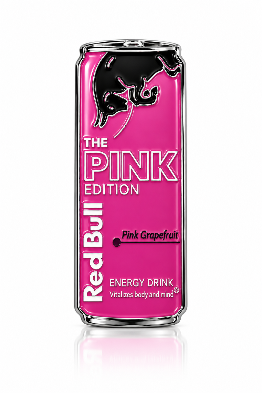 Red Bull Pink soda Metal charm sticker