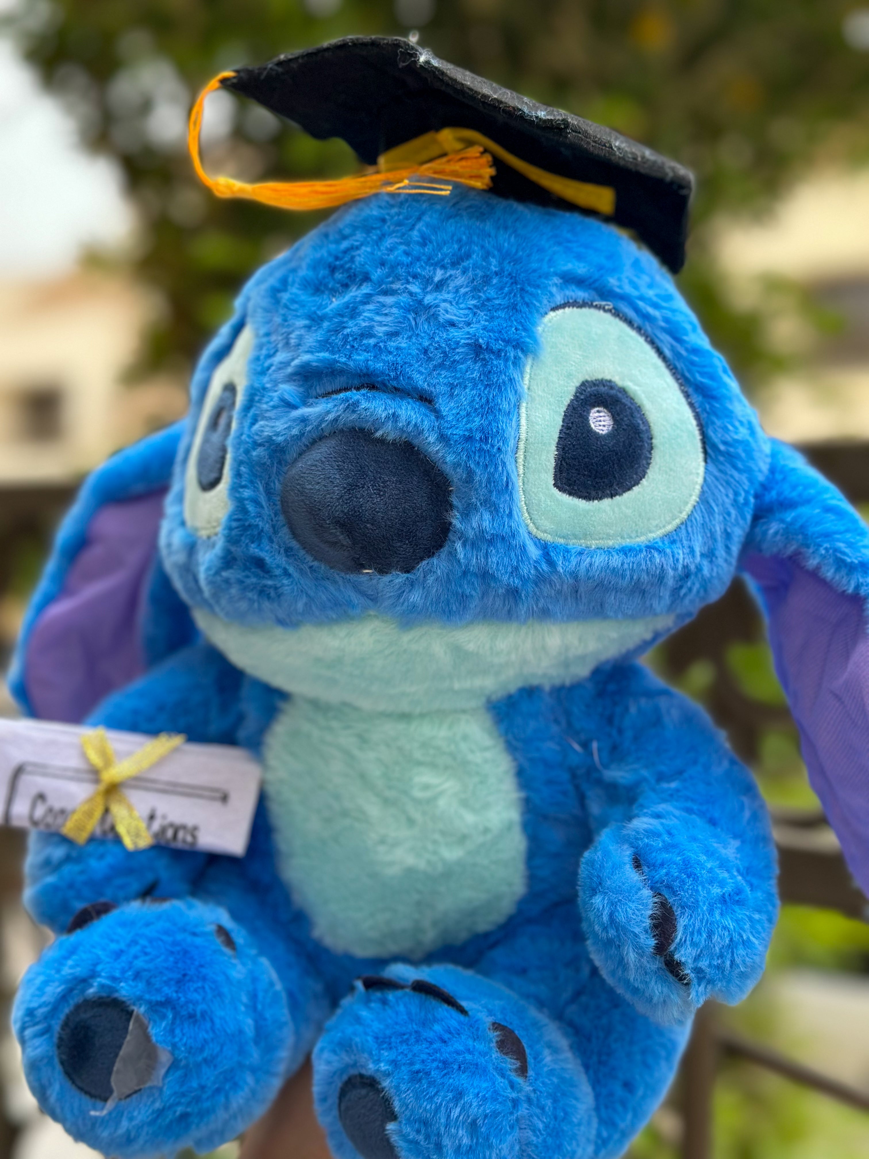 Stitch graduation plushie - 35 CM