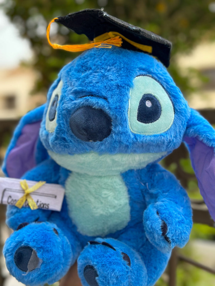 Stitch graduation plushie - 35 CM