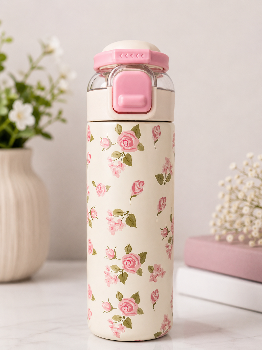 Floral Insulated Stainless Steel Bottle – 700ml