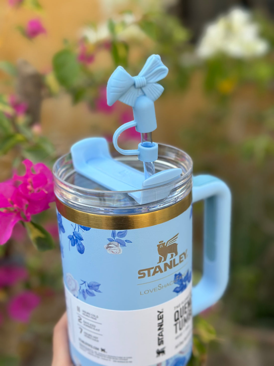 Stanley Quencher H2.0 Flowstate 40 oz Blue Floral Tumbler