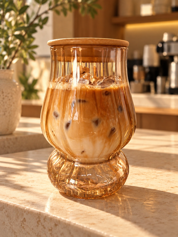 Swirl Glass Tumbler - Golden
