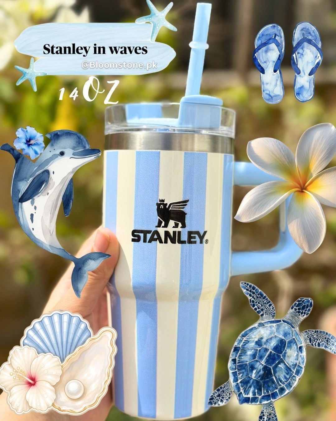 Stanley Quencher H2.O FlowState Tumbler - 14oz Stripes