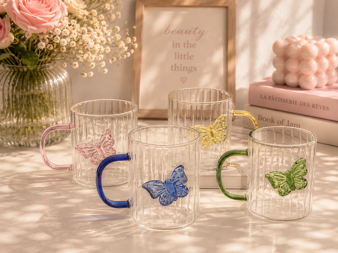 Dream Butterfly Handle Glass