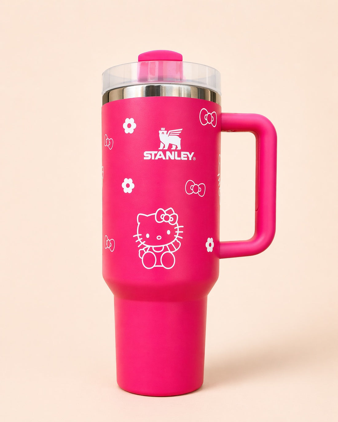 Stanley Quencher H2.0 40oz FlowState Tumbler- Hot Pink (Hello Kitty Edition