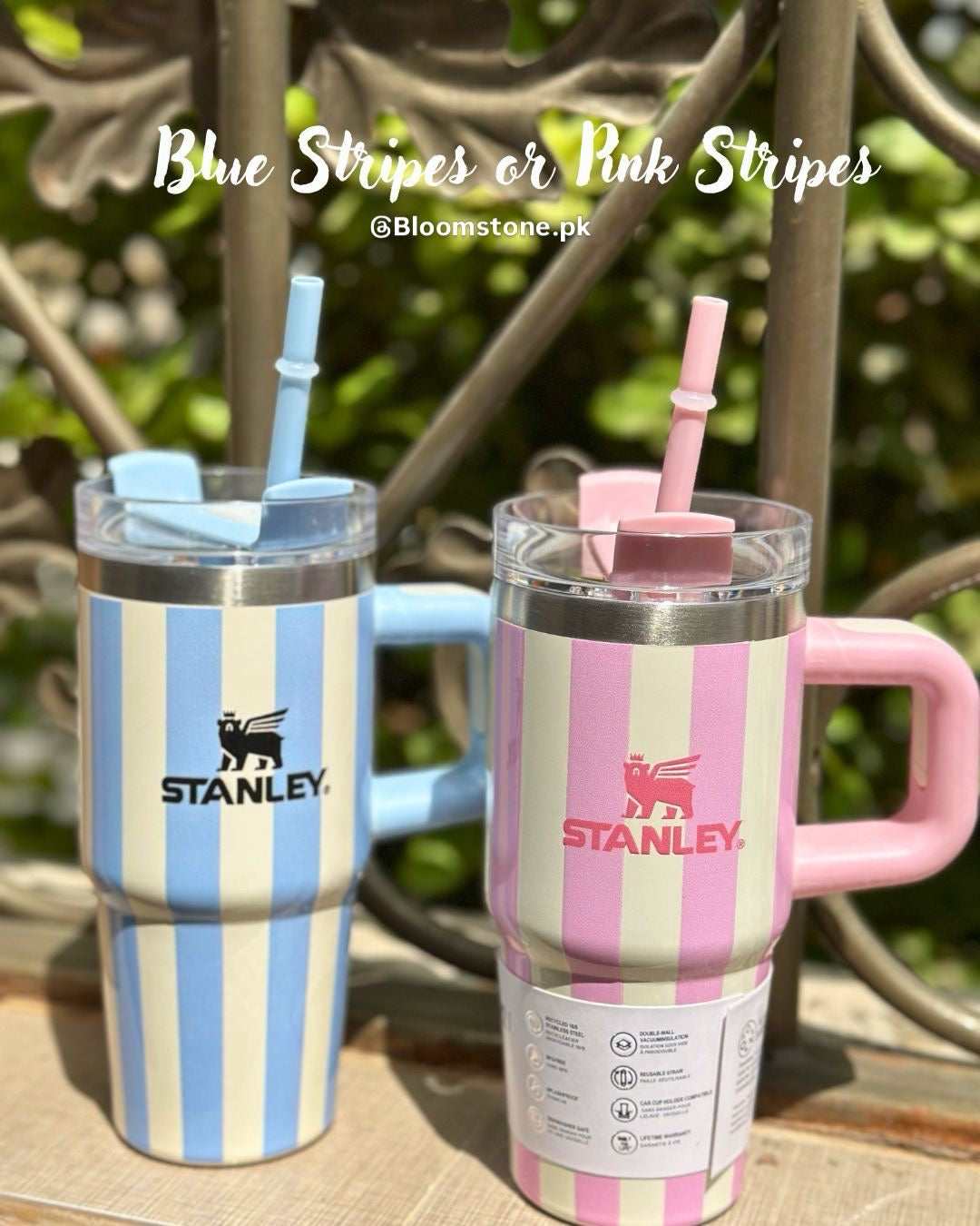 Stanley Quencher H2.O FlowState Tumbler - 14oz Stripes