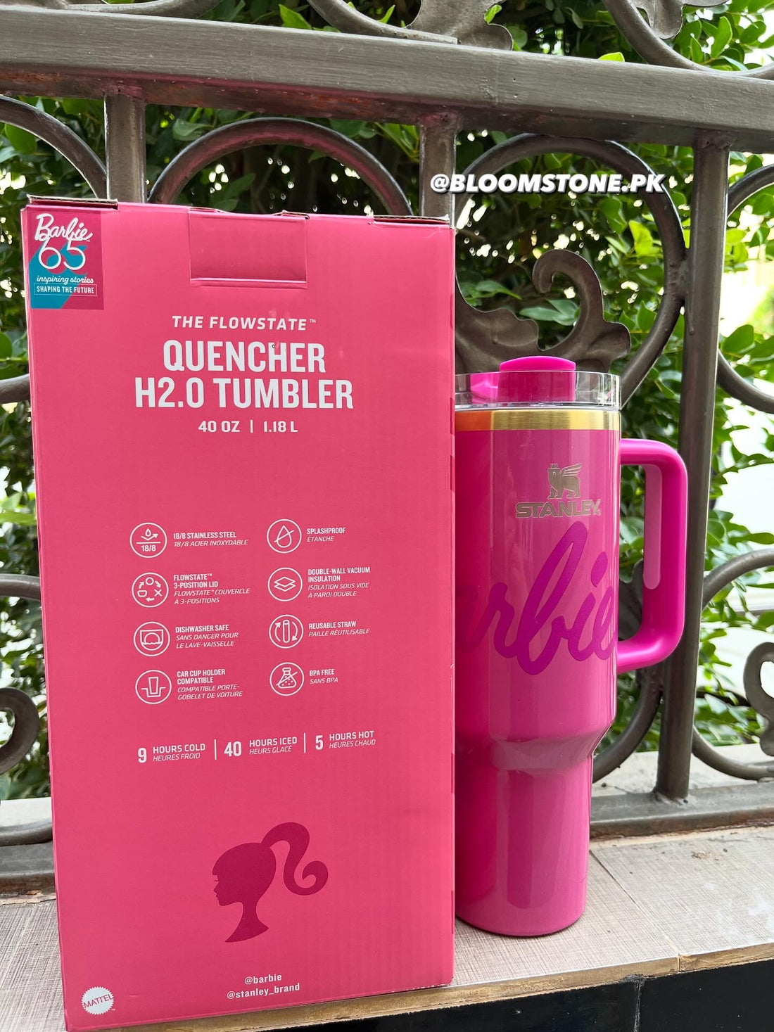 Stanley Quencher H2.0 40 OZ Flowstate Tumbler - Barbie Icon