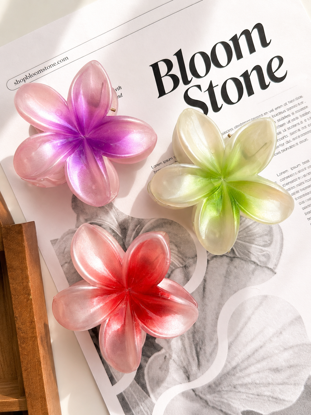 Bloom Flower Claw Clips