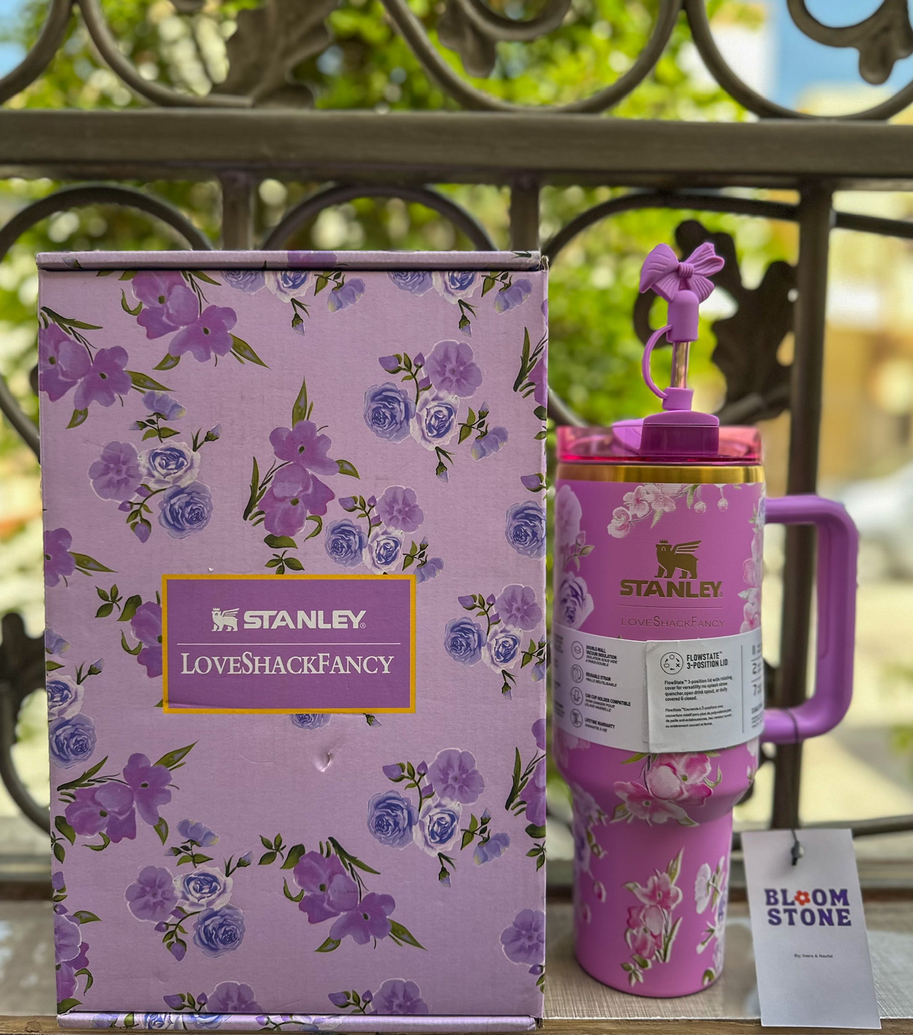 Stanley x LoveShackFancy Gift Box Packaging 40 oz - Purple Floral