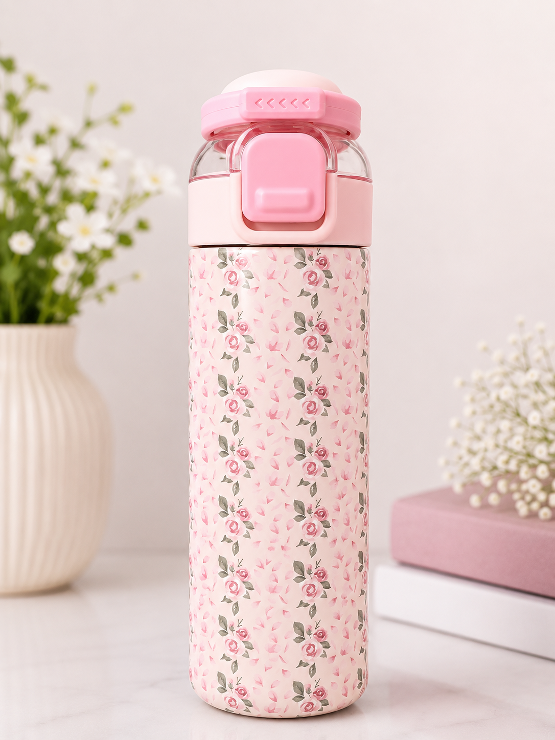 Floral Insulated Stainless Steel Bottle – 700ml