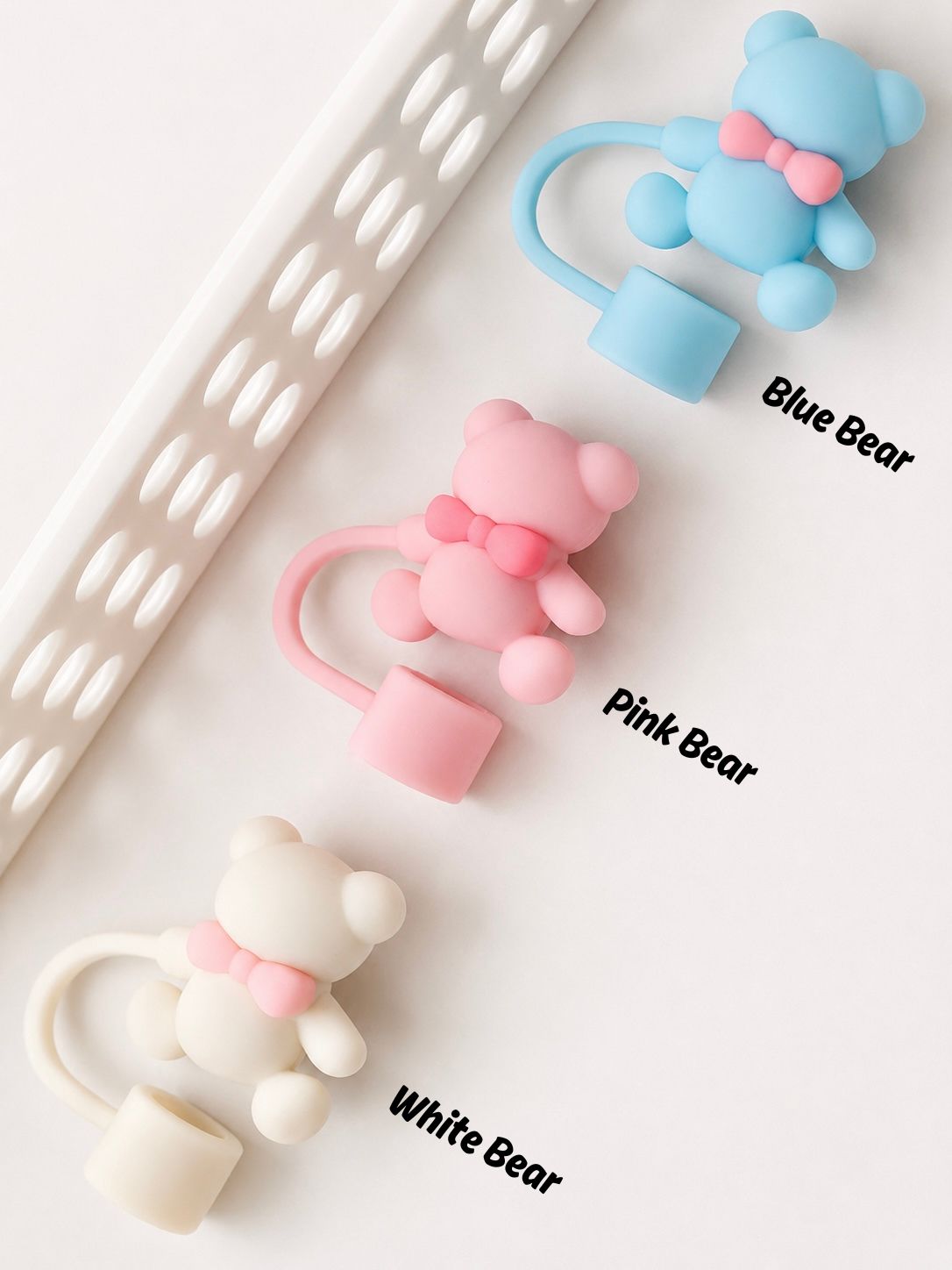 Stanley Straw Topper - Cute Bear