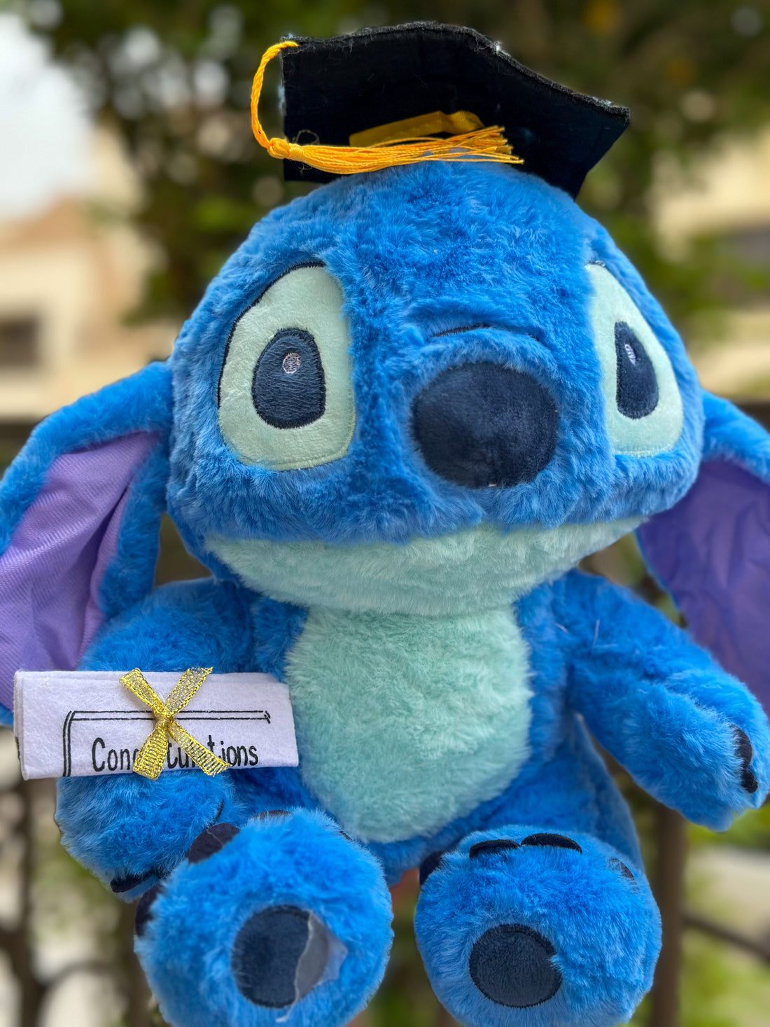 Stitch graduation plushie - 35 CM