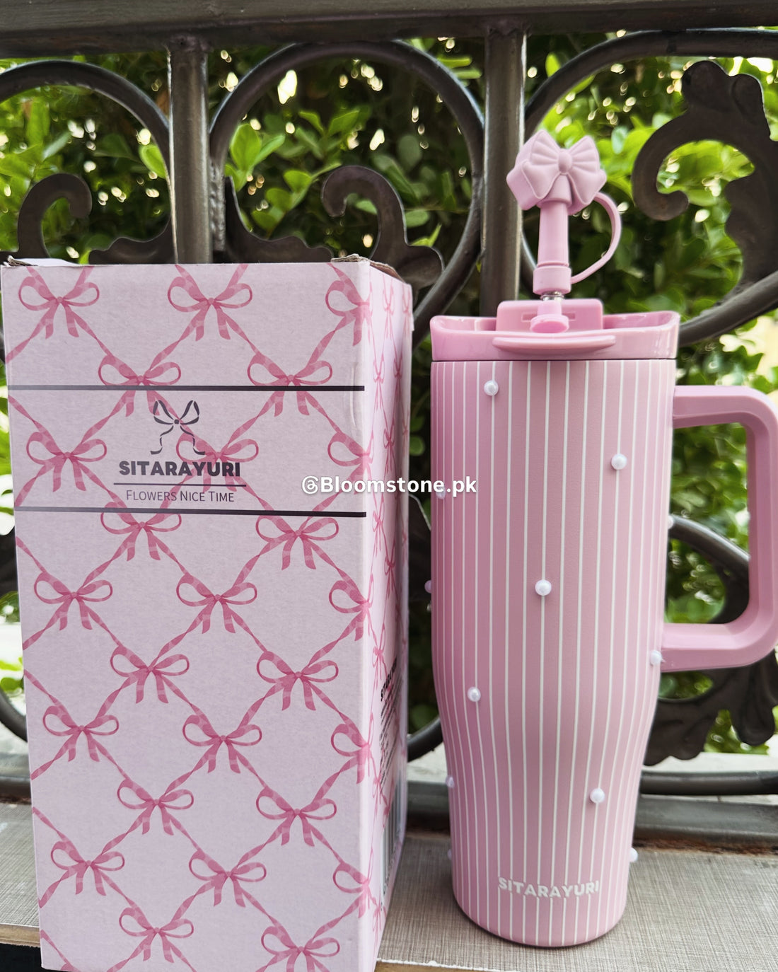Sitarayuri Sage Stripe Pearl Tumbler – 1200ml