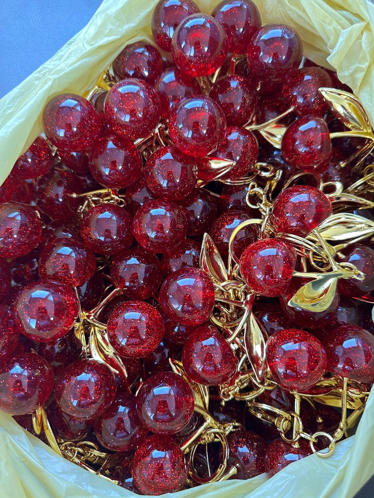 Cherry Charm Keychain