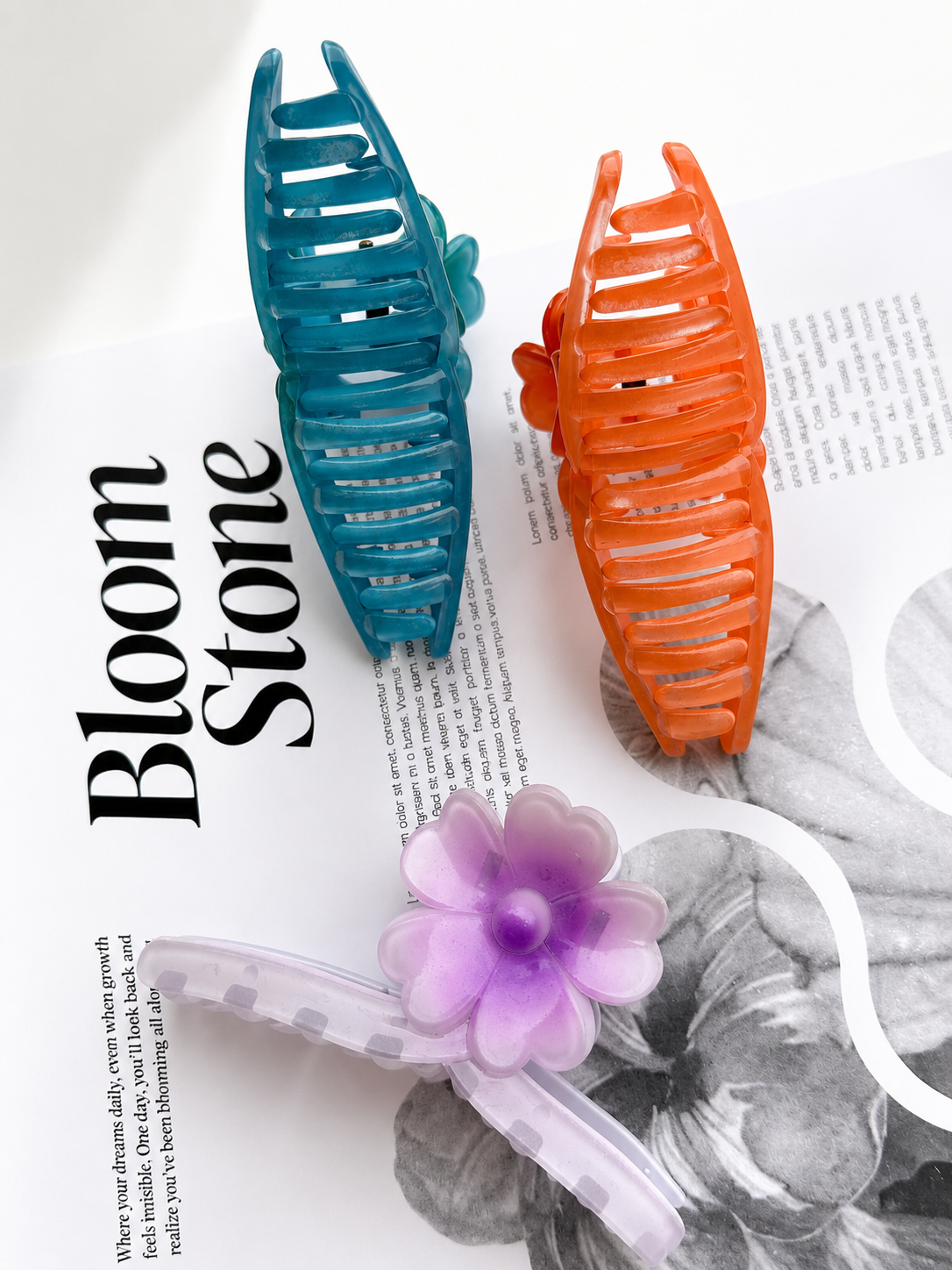 Bloom Flower Claw Clips