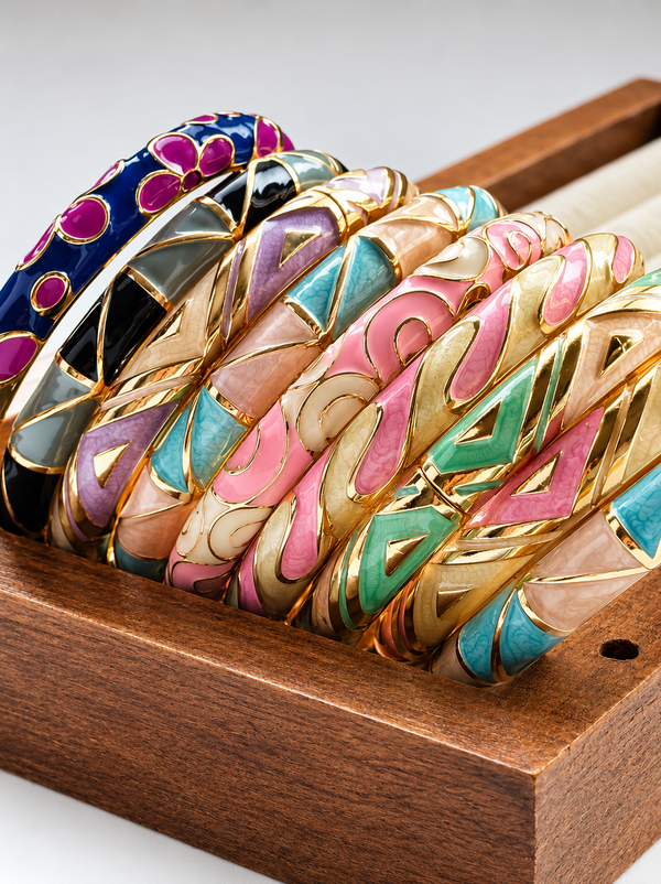 Rangrez Enamel Bangles