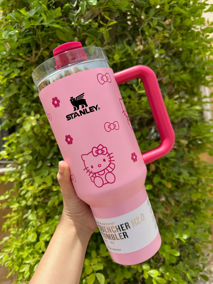 Stanley Quencher H2.0 40 oz FlowState Tumbler – Blush/Light Pink (Hello Kitty Edition)