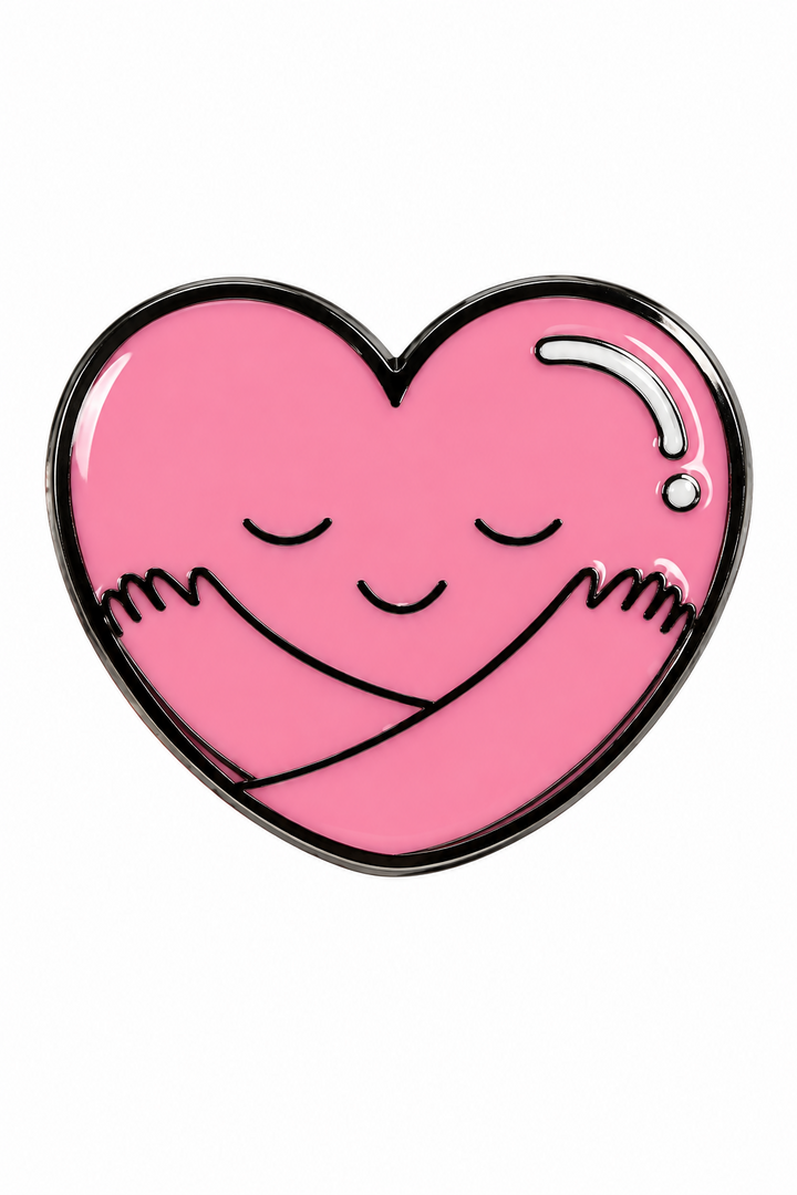Self love heart metal charm sticker