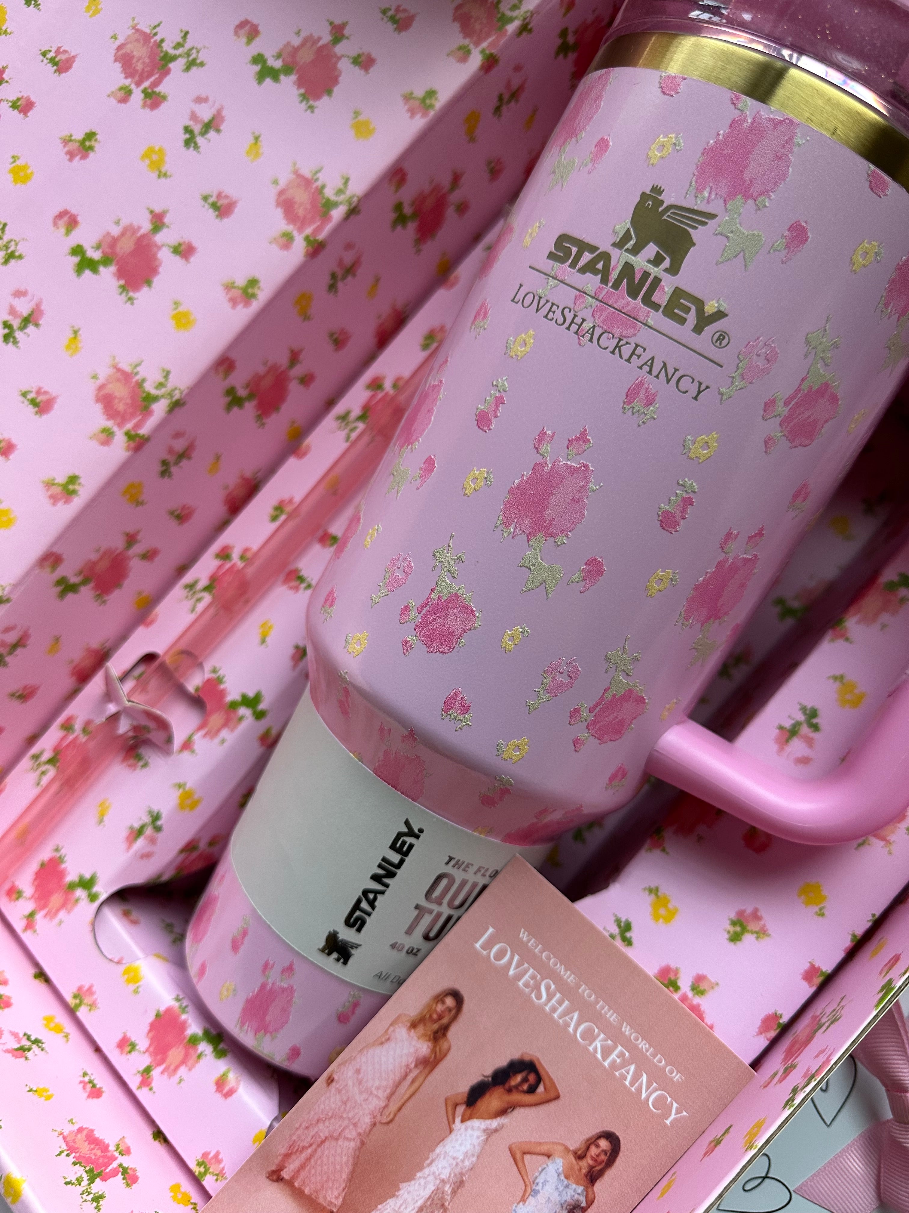 Stanley 1913 x LoveShackFancy Holiday Quencher H2.0  FlowState Tumbler 40 OZ Ibiza Sunset