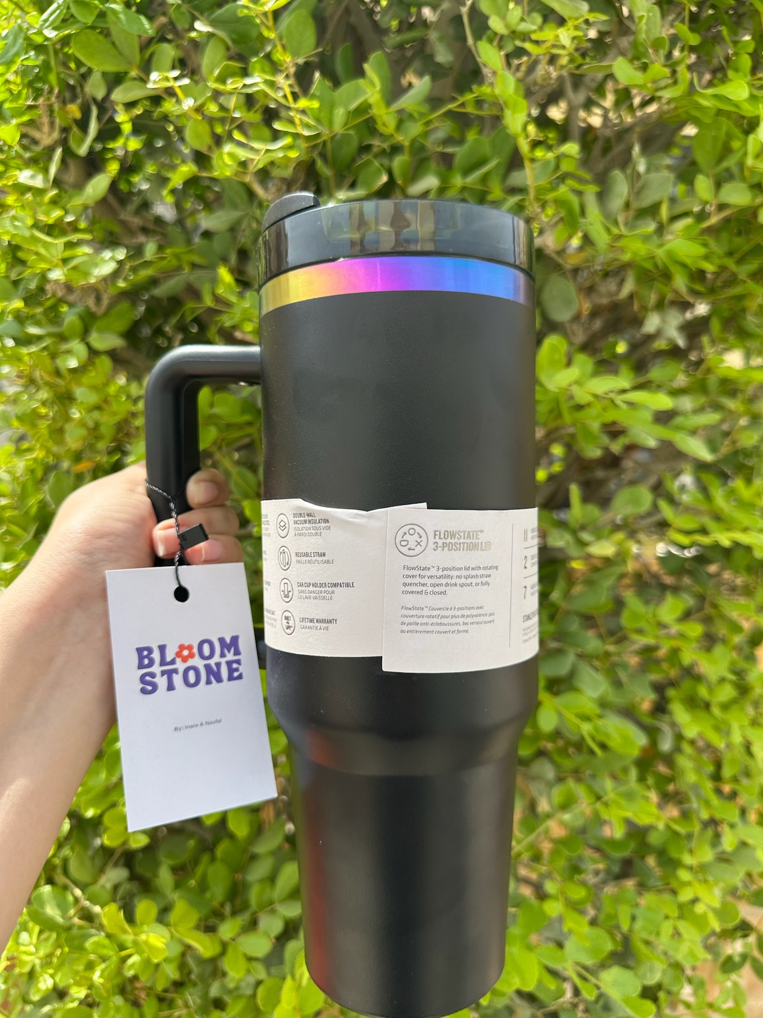 Stanley Quencher H2.0 40oz   Flowstate Tumbler - The Black Chroma