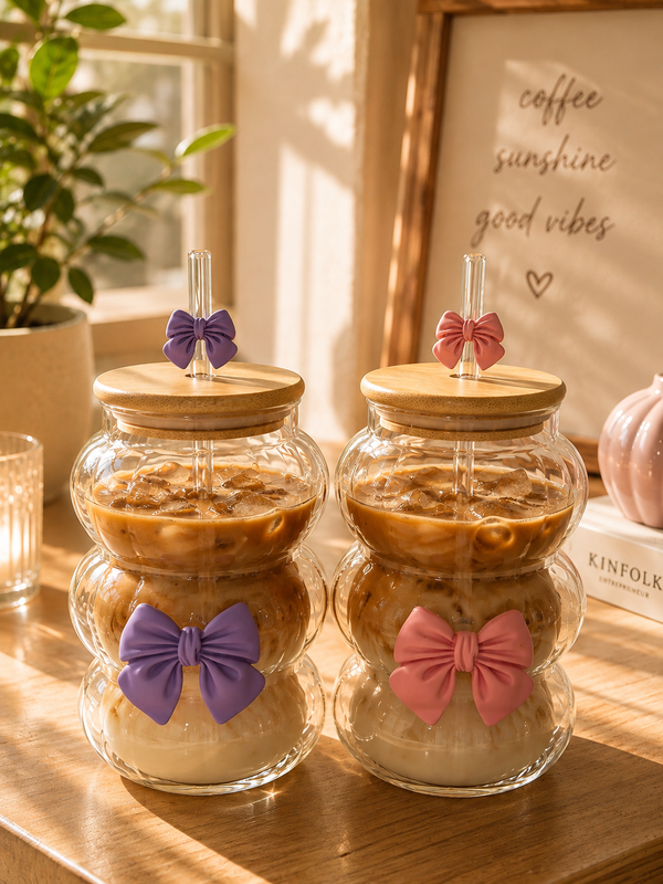 Coquette pintresty bow glass