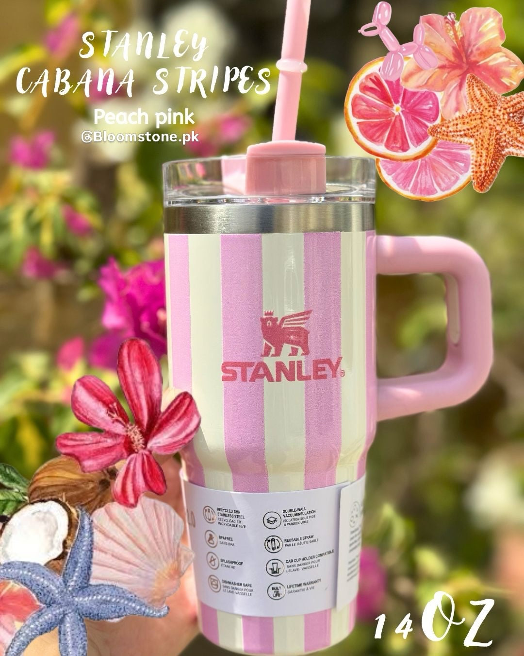 Stanley Quencher H2.O FlowState Tumbler - 14oz Stripes