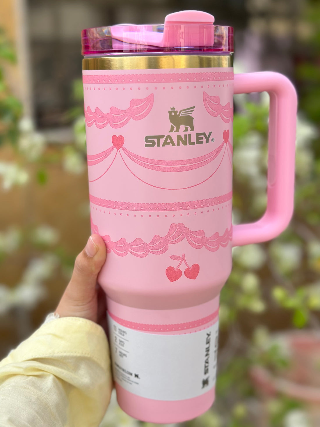 The Valentine’s Day Quencher H2.0 Flowstate Stanley Tumbler | 40 OZ - Rose Quartz Bouquets