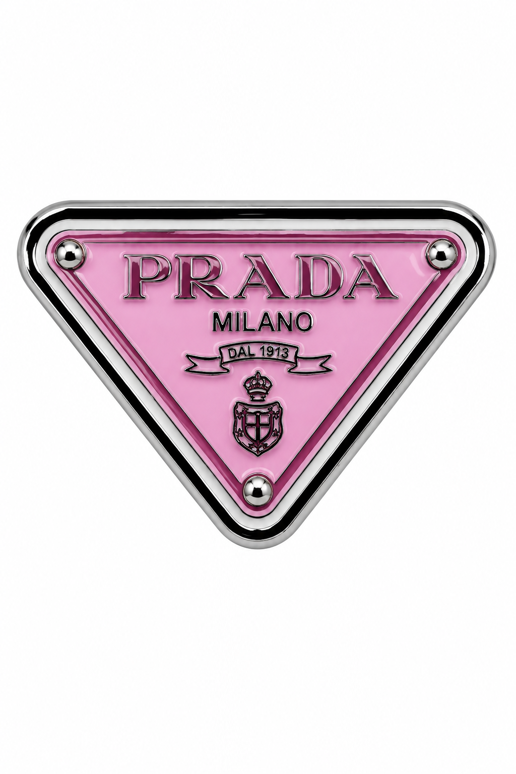 Prada pink metal charm sticker