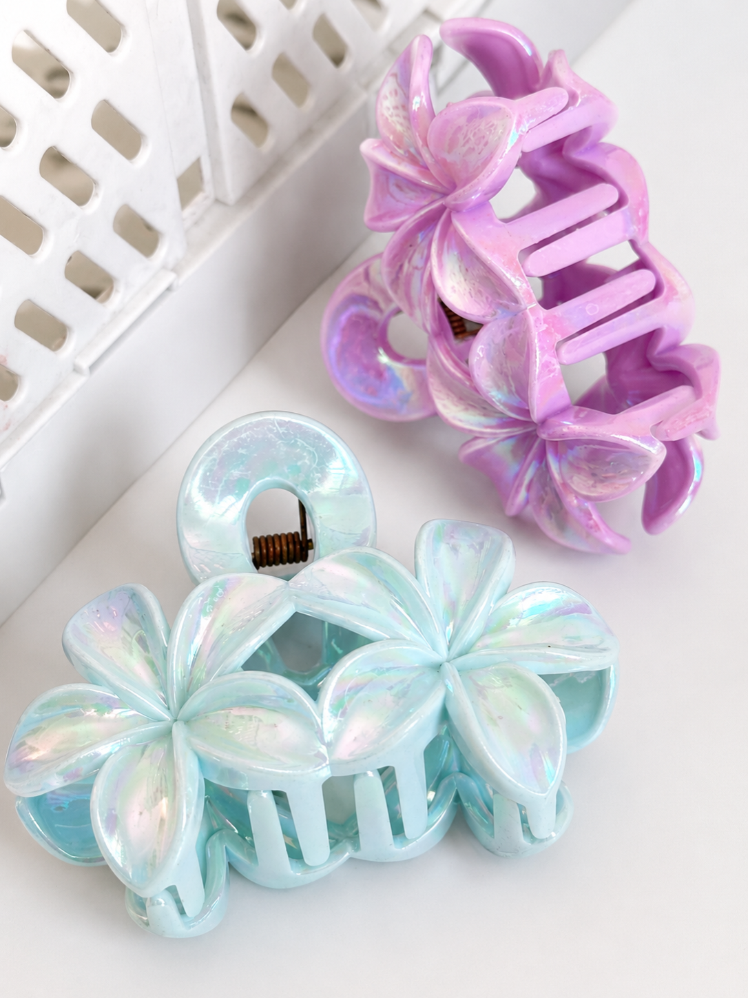 Glossy Bloom Claw Clips
