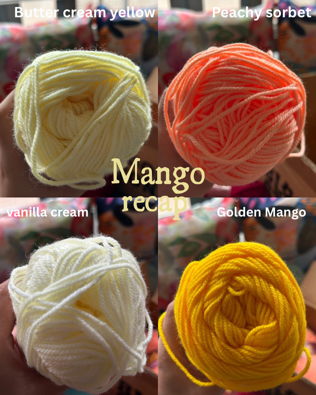 Crochet Yarn - Mango Recap