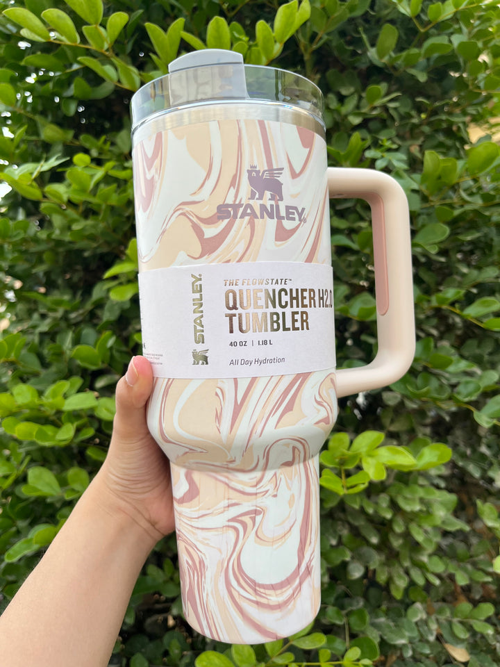 Stanley Quencher H2.0 40oz Flowstate Tumbler - Rose Quartz Swirl