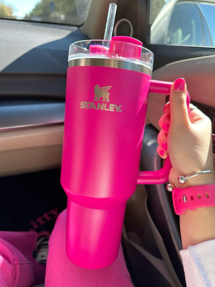 Stanley Quencher H2.0 40oz   Flowstate Tumbler - Hot Pink