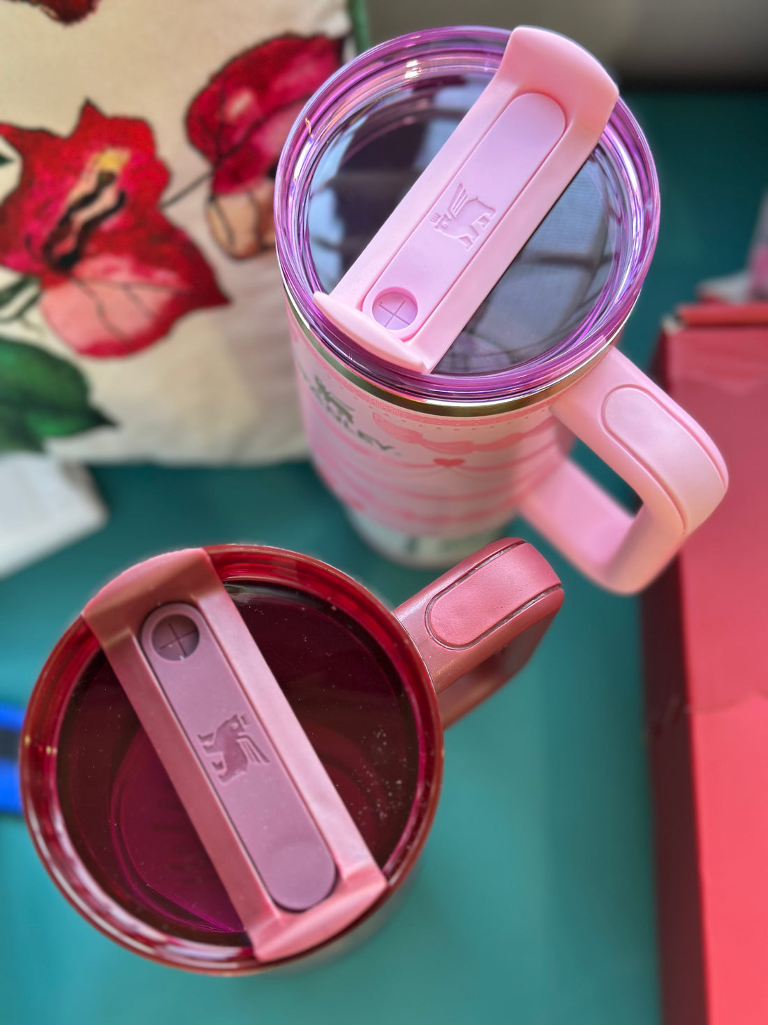 The Valentine’s Day Quencher H2.0 Flowstate Stanley Tumbler | 40 OZ - Rose Quartz Bouquets