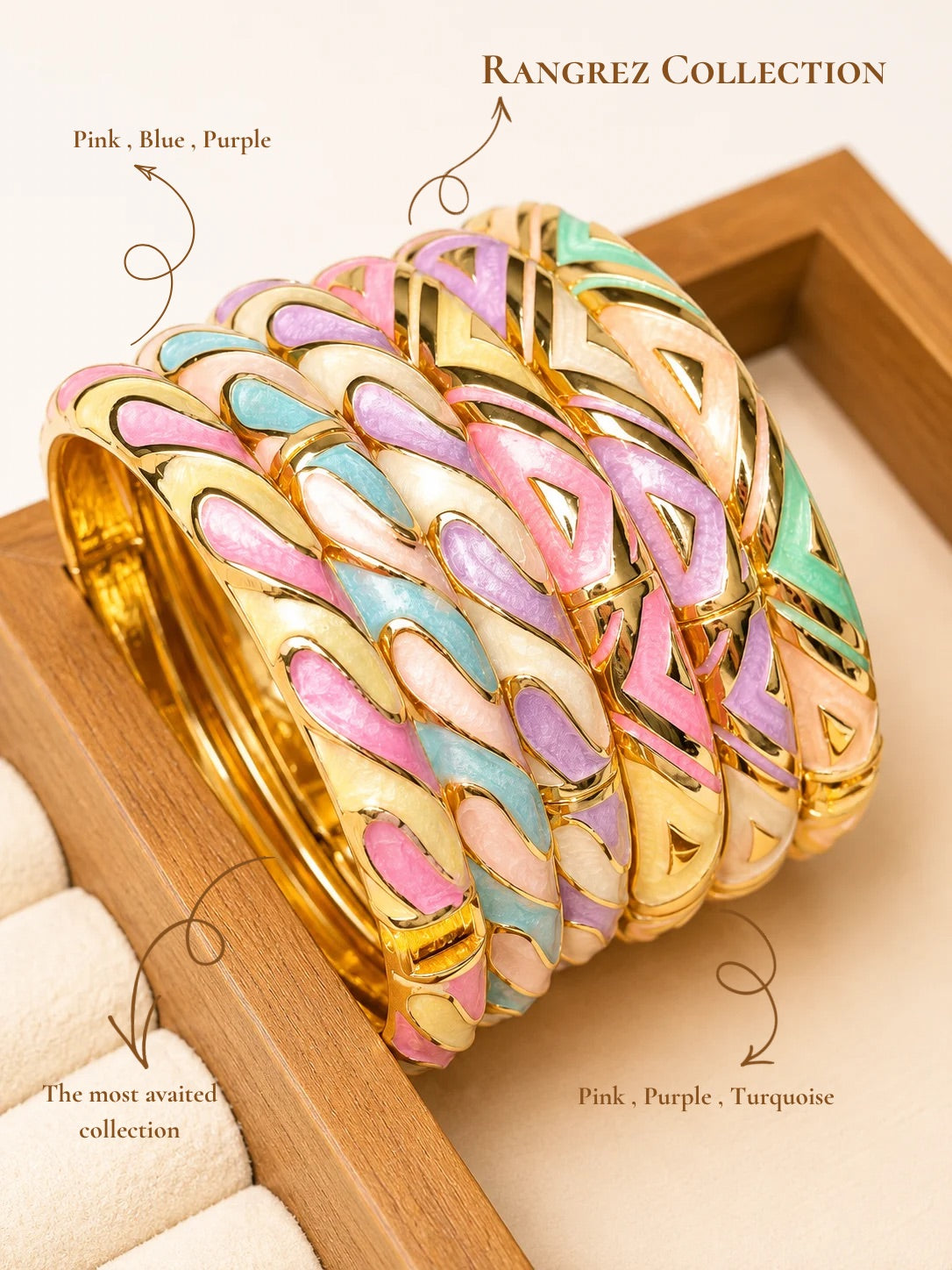 Rangrez Enamel Bangles