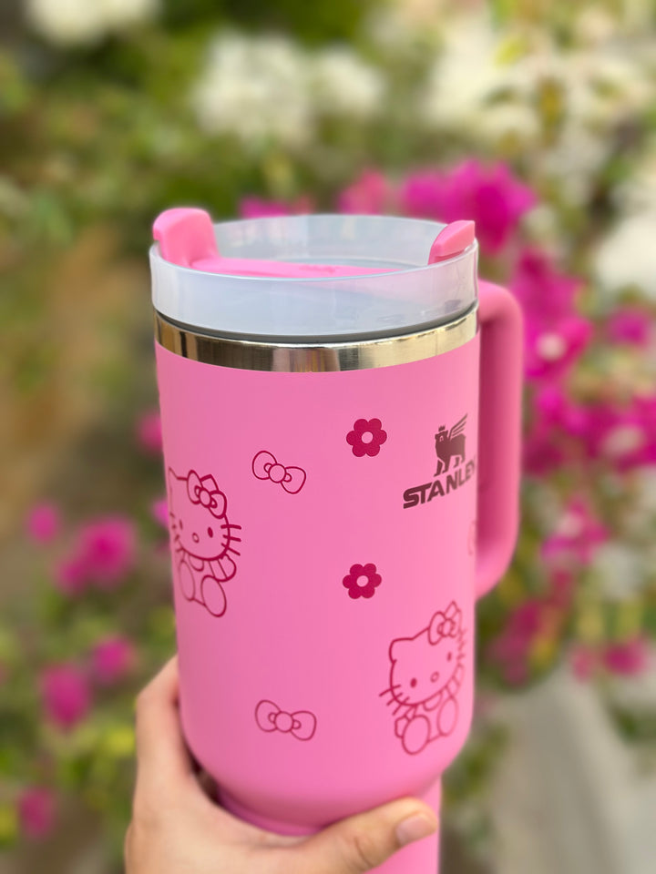 Stanley Quencher H2.0 40oz FlowState Tumbler- Pink (Hello Kitty Edition